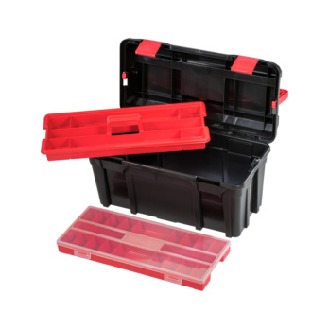 Caja de herramientas PARAT Profesional 530 x 260 x 220 mm, PP, negro-Leer más