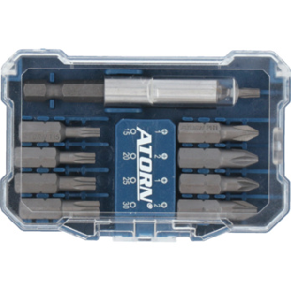 Caja de puntas ATORN, 10 piezas, PH, PZ, TX con soporte-Leer más