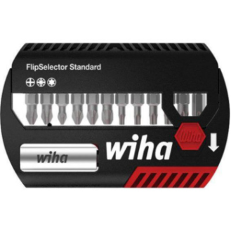 Caja de puntas WIHA 1/4" FlipSelector estándar, 13 piezas, TX, PH, PZ-Leer más