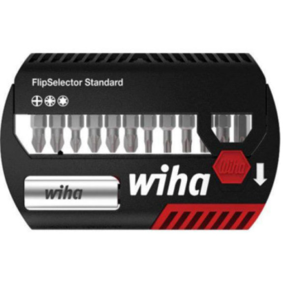 Caja de puntas WIHA 1/4" FlipSelector estándar, 13 piezas, TX, PH, PZ-Leer más