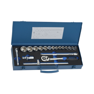 Set de llaves de dado ATORN de 1/2", 19 piezas, hexagonal-Leer más