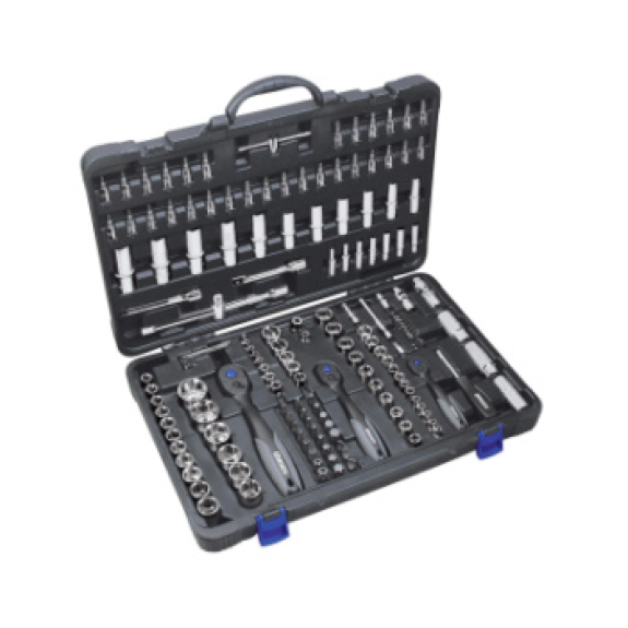 Set de llaves dado ORION 1/4, 3/8 y 1/2 pulg., 172 pzs., con 3 matracas revers.-Leer más