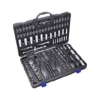Set de llaves dado ORION 1/4, 3/8 y 1/2 pulg., 172 pzs., con 3 matracas revers.-Leer más