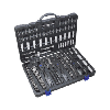 Set de llaves dado ORION 1/4, 3/8 y 1/2 pulg., 172 pzs., con 3 matracas revers.