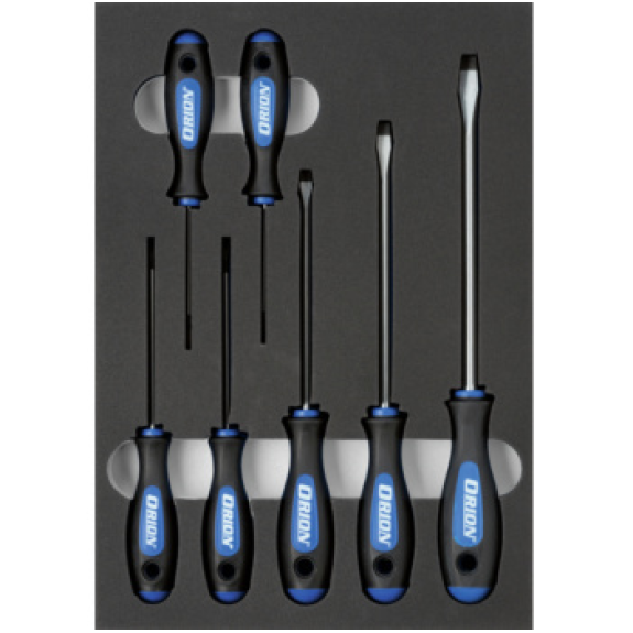 Inserto ORION equip. con destornillador ranura AnxFxAlt 232x332x31 mm negro/gri-Leer más