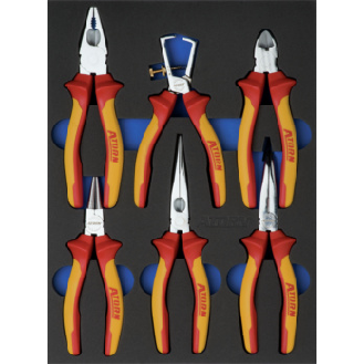 Inserto de espuma dura ATORN con conjunto de alicates VDE, 345x260x30 mm-Leer más