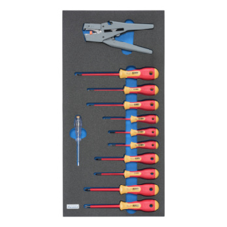 Inserto espuma dura ATORN con juego atorn. VDE, 293 x 587 x 30 mm, negro/azul-Leer más