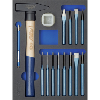 Inserto espuma dura ATORN con martillo + cinceles, LxAnxF: 345x260x30 mm