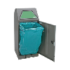 Módulo de sep. de residuos Vario 45 alum. gris ProSlide-T 800 x 400 x 380 mm