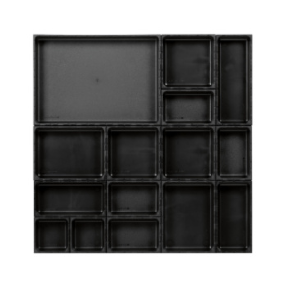 Sist. organ. AQURADO 16 un. dimen. alfom. AnxF 576 x 576 mm, cajas 48 mm altura Sist. organ. AQURADO 16 un. dimen. alfom. AnxF 576 x 576 mm, cajas 48 mm altura-Leer más