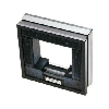 Nivel de burbuja tipo marco, estuche 200 mm sensib. 0,04 mm/m
