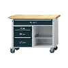 B. tr. ruedas HK 970x1140x650 mm (AltxAnxF), 1 caj. gran. puertas, RAL 7035/501