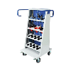 Carro transporte modular WTS 1225x582x610 mm con par. tras. perf. RAL 7035/5010