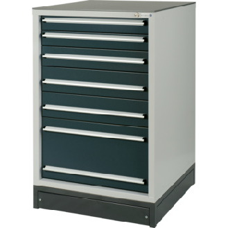 Sist. arm. cajones 700 S, 6 cajones, base compatible carretilla, RAL 7035/7016-Leer más