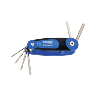 Juego de destornilladores hex. ATORN, 7 piezas, 1,5-6 mm, portaútiles plegable-Leer más