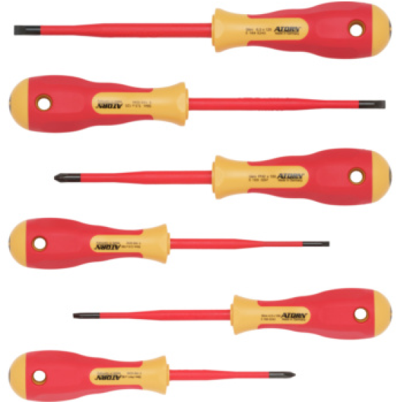 Juego de destornilladores VDE slim ATORN, 6 piezas, 3,5/4,0/5,5/6,5/PH 1/PH 2-Leer más