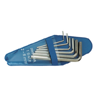 Juego de destornilladores hex. ATORN, 6 piezas, 2-6 mm, en bolsa de plástico-Leer más
