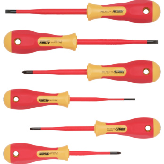 Juego de destornilladores VDE slim ATORN, 6 piezas, 3,5/4,0/5,5/6,5/PZ 1/PZ 2-Leer más