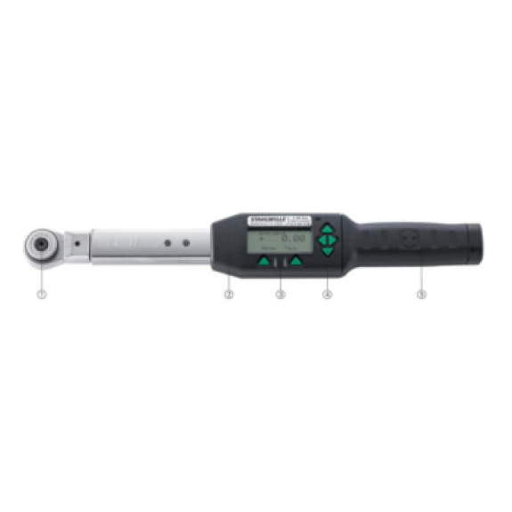 Llave dinamométr. STAHLWILLE Sensotork 713 R, tam 40, rango medición 20 - 400 N-Leer más
