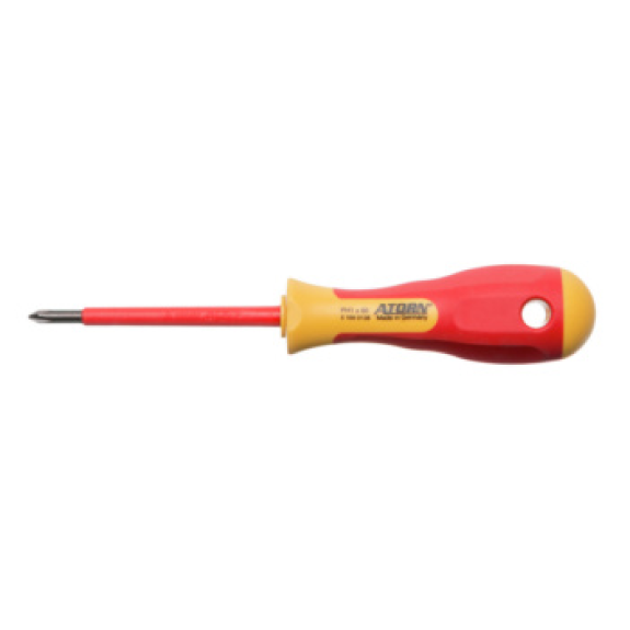 Destornillador de ranura en cruz VDE ATORN PH 1 x 80 mm Destornillador de ranura en cruz VDE ATORN PH 1 x 80 mm-Leer más