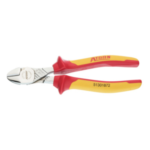 Alicates corte lateral robustos VDE ATORN, 180 mm, cromados, mango de 2 comp. Alicates corte lateral robustos VDE ATORN, 180 mm, cromados, mango de 2 comp.-Leer más