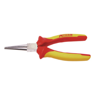 Alicates de punta redonda larga VDE ATORN 160 mm, cromados, mango de 2 comp.-Leer más
