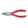 KNIPEX 08 21 145 Spitz-Kombizange mit Kunststoff überzogen schwarz atramentiert 145 mm