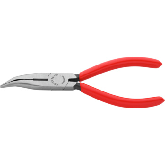 Alicates de punta larga KNIPEX, 160 mm, acodados, cabeza pulida, mango de plást-Leer más