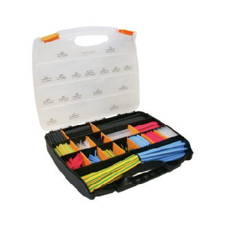 Surtido tubos termorretráctiles de colores para conductores de 1-20 mm, 975 pza-Leer más