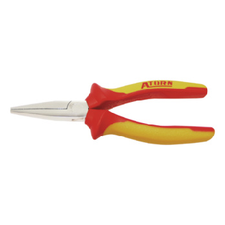 Alicates planos de punta larga VDE ATORN 160 mm, cromados, mango 2 componentes-Leer más