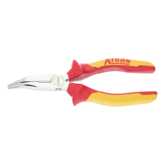 Alicates de punta larga VDE ATORN, 160 mm, curvados, mango de 2 componentes-Leer más