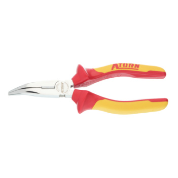 Alicates de punta larga VDE ATORN, 160 mm, curvados, mango de 2 componentes Alicates de punta larga VDE ATORN, 160 mm, curvados, mango de 2 componentes-Leer más