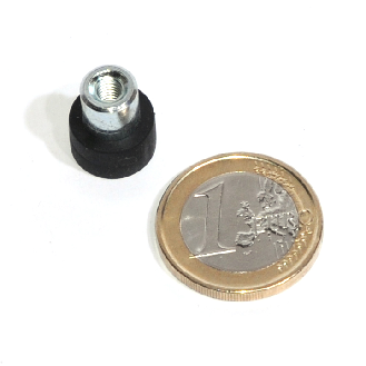 Ø12 mm magnete di neodimio in gomma con capezzolo toccato, potenza 1,3 kg-Leggi tutto