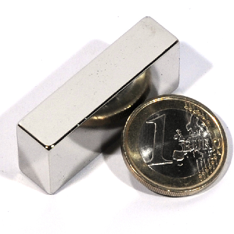 Neodym -Magnetblock 40x18x10 mm, Leistung 19 kg-Beschreibung lesen