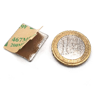 Magnete adesivo 20x20x1 mm, potenza 1,1 kg-Leggi tutto