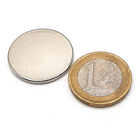 Disco magnet de neodimio Ø25 x 2 mm, 3.5 kg de potencia-Leer más