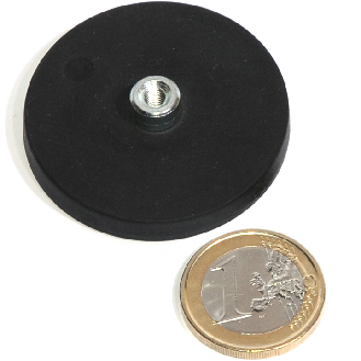 Ø43 mm magnete di neodimio in gomma con capezzolo toccato, potenza 10 kg-Leggi tutto