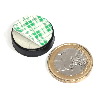 Trama antigliss de goma magnet de neodimio Ø22 mm con adhesivo, potencia 5.8 kg