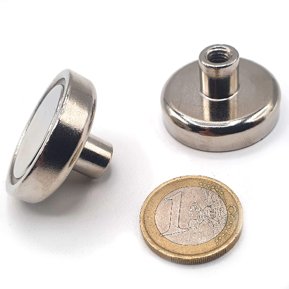 Imán con manga cansada Ø32 mm, 34 kg de potencia-Leer más