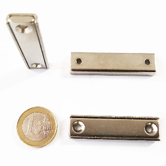Magnete rettangolare di neodimio con foro di fissaggio 50 x 13,5 mm, potenza 27 kg-Leggi tutto