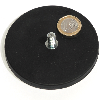 Gummi -Neodym -Magnet Ø88mm mit Gewindestange, Leistung 42 kg