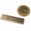 Bloque de magnet de Neodymium 40x10x3mm, potencia 4.5 kg