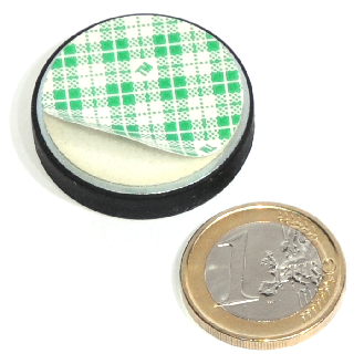 Néodyme Gummi -Magnet -Plot -Antigliss Ø31mm mit Klebstoff, Leistung 8,9 kg-Beschreibung lesen