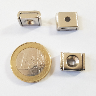 Rechteckiger Neodym -Magnet mit Fixierloch 10 x 13,5 mm, 4 kg Leistung-Beschreibung lesen