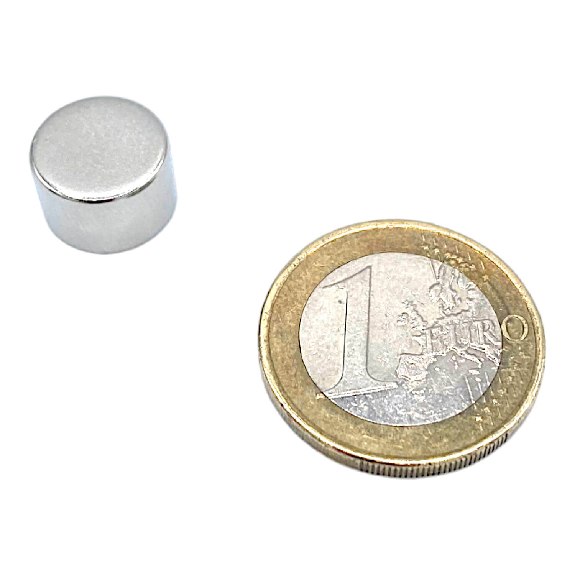 Disco magnet de neodimio Ø12 x 8 mm, potencia 4.80 kg-Leer más