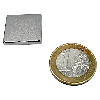 Bloque Magnet de Neodymium 20x20x3mm, potencia 4.2 kg