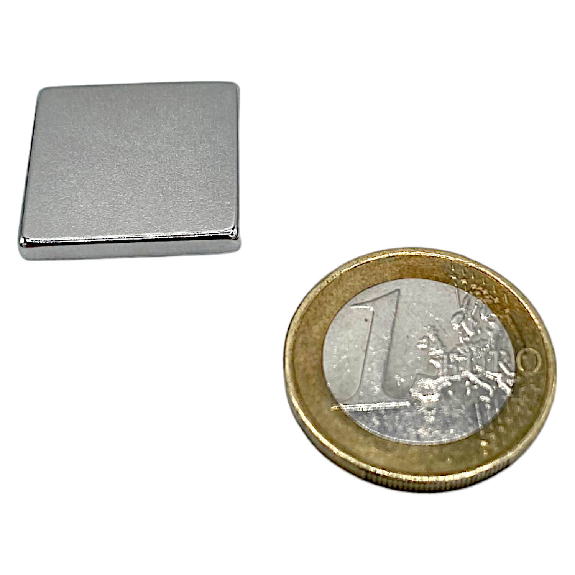 Bloque Magnet de Neodymium 20x20x3mm, potencia 4.2 kg Bloque Magnet de Neodymium 20x20x3mm, potencia 4.2 kg-Leer más