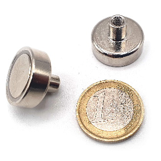 Magnete con manica tappata Ø20mm, potenza 12 kg-Leggi tutto
