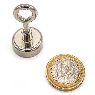 Magnete con occhiello Ø20mm, potenza da 12 kg-Leggi tutto