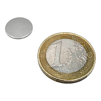 Disco di magnete neodimio Ø12 x 1mm, potenza 0,770 kg-Leggi tutto